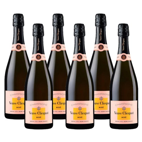 Crate of 6 Veuve Clicquot Rose Label 75cl